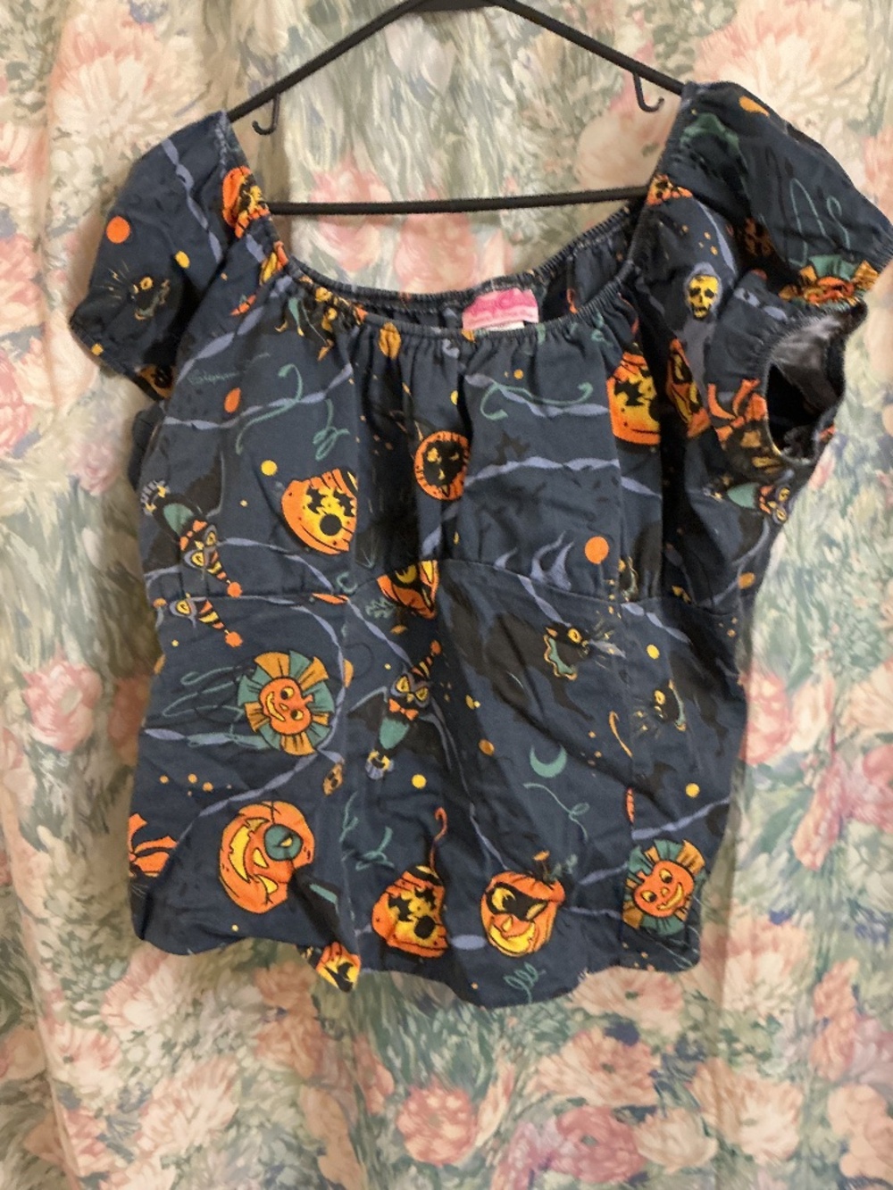 Pinup Couture Halloween Peasant Top